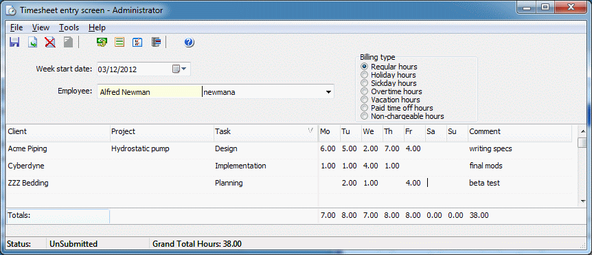 CyberMatrix Timesheets Standard