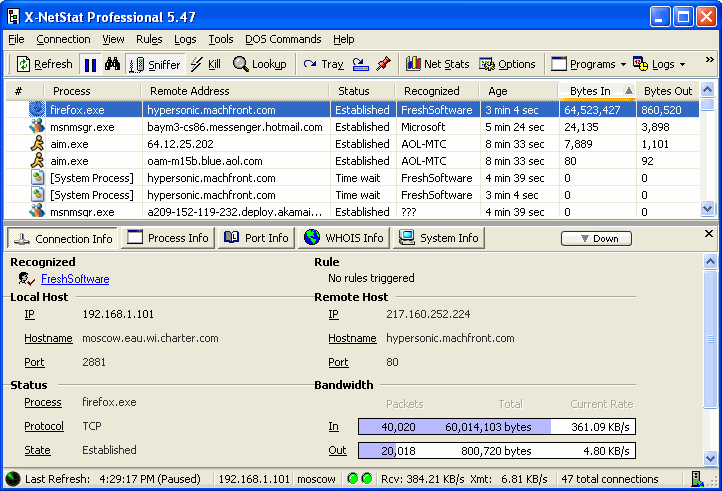 netstat, xns, x-netstat, network, port, port monitor, stats, tcp, ip, icmp, udp, whois, finger, trace, traceroute, firewall, tro