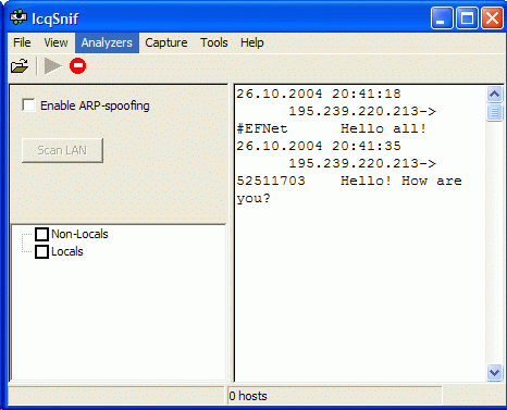 ICQ AOL MSN Sniffer IM Instant Message Snif