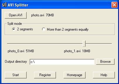 Split AVI, Cut AVI, AVI Splitter, AVI Cutter, Movie Cutter