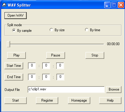 WAV SPLITTER, SPLIT WAV, CUT WAV, WAV CUTTER, TRIM WAV, WAV TRIMMER