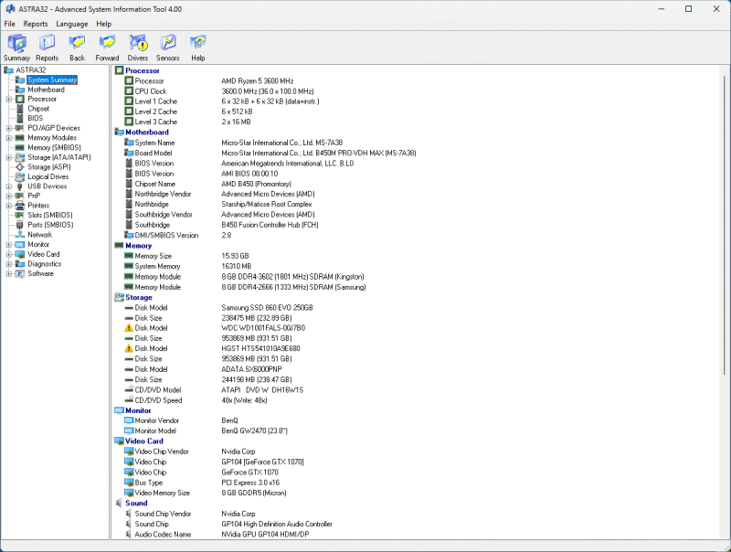 ASTRA32 - Advanced System Information Tool
