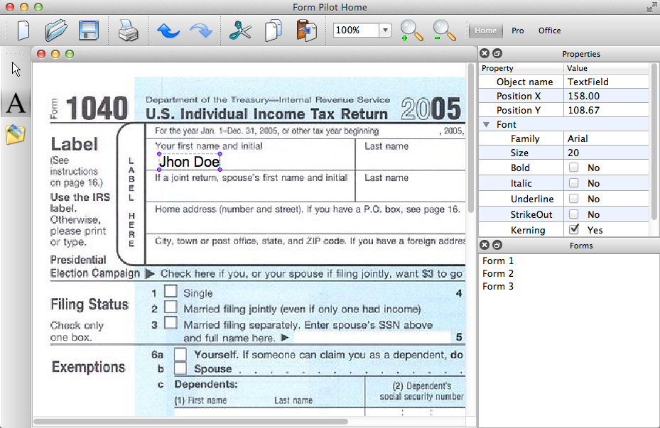 Form Pilot for Mac