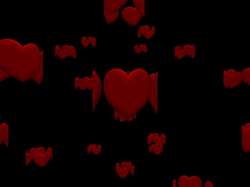 3D Animation OpenGL Valentines Hearts