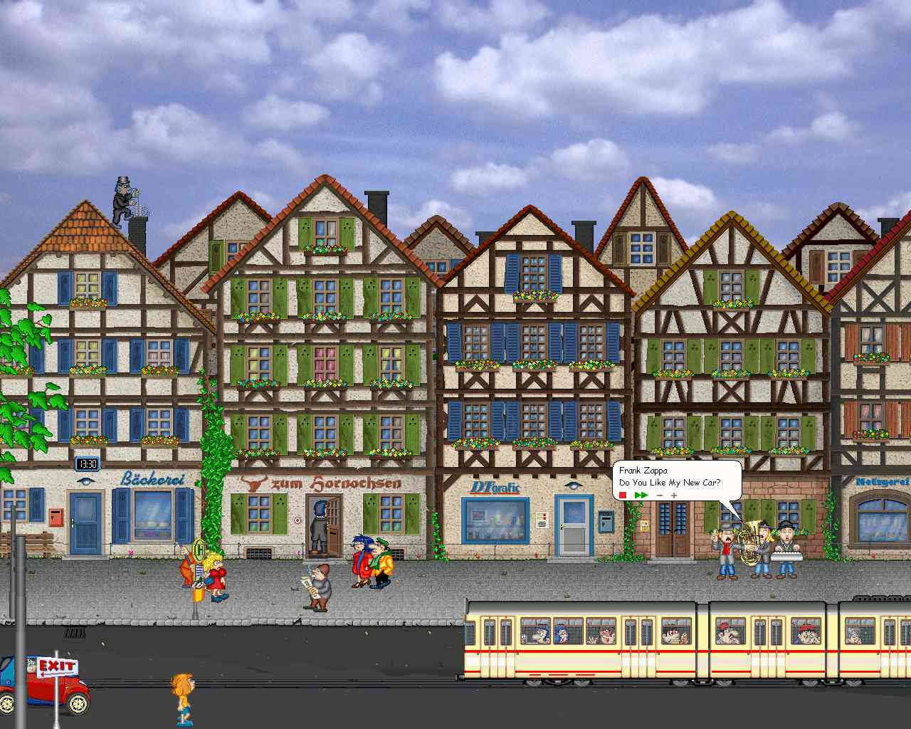 screensaver, screen saver, bus, stop, bus stop, interaction, interactive, animation, mp3,player,weather,entertainment, cartoon,