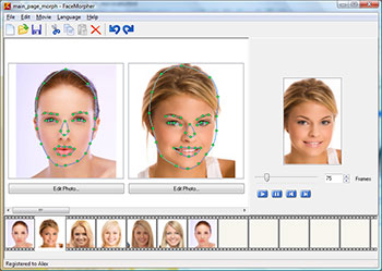 face faces morph photo images morphing software animation auto automatical tool