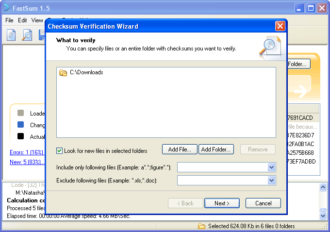 fastsum, md5, md5sum, checksum, hash, checker, utility, files, file, windows, software, crc, verification, calculate, download,