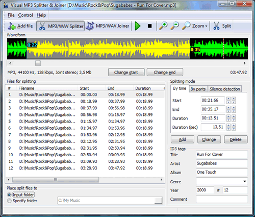 Visual MP3 Splitter & Joiner
