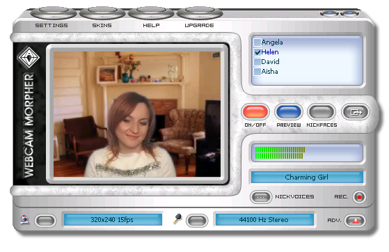 Webcam morpher, webcam software, video chat software, webcam chat software