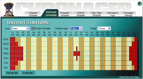 parental control, control computer time, time control, schedule computer time, computer access, computer use, pc control, intern