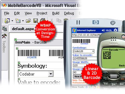 Mobile, ASP.NET, Visual Studio, .Net, Visual web Developer, barcode, neodynamic, library, component, Codabar, Code 11, Code 16k,