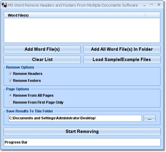MS Word Remove Headers and Footers From Multiple D