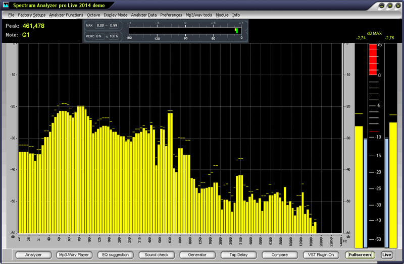 1/3,1/6,1/12,1/24 Octave Spectrum Analyzer, RMS, VU Meter, correlation, RMS Level Meter,VST Plugin support