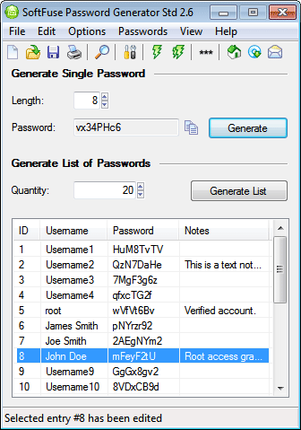 SF Password Generator