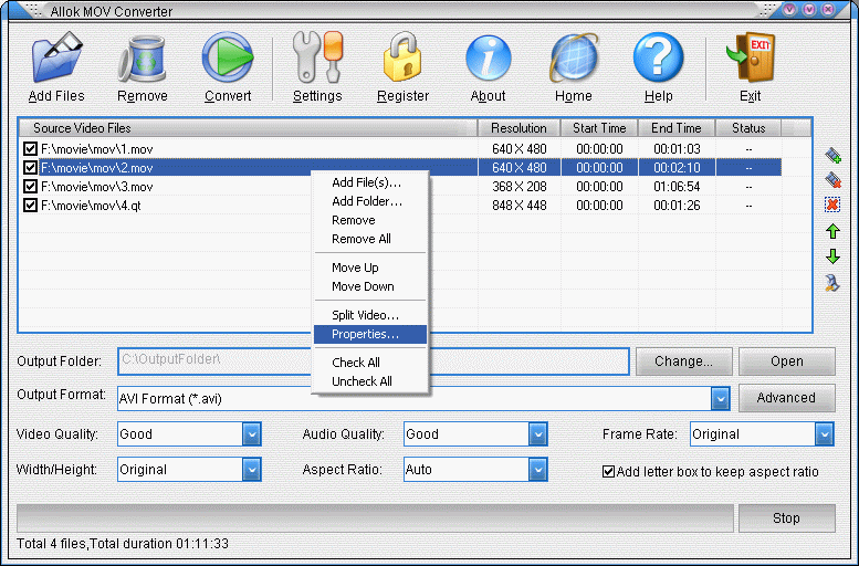A OK All MOV Converter