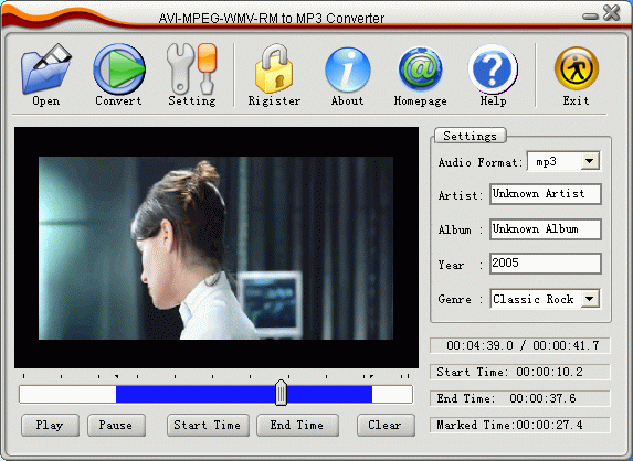AVI MPEG WMV RM MP3 Convert