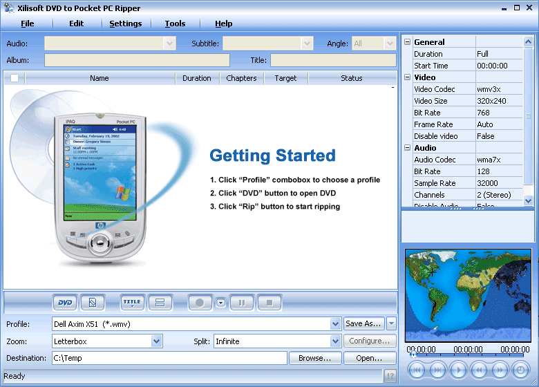DVD 2 Pocket PC Ripper