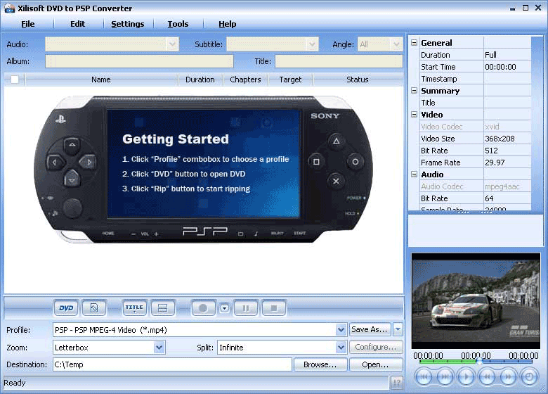 DVD to PSP Converter