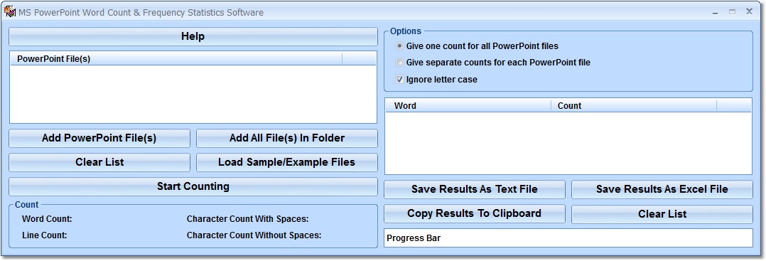 MS Powerpoint Word Count & Frequency Statistics So