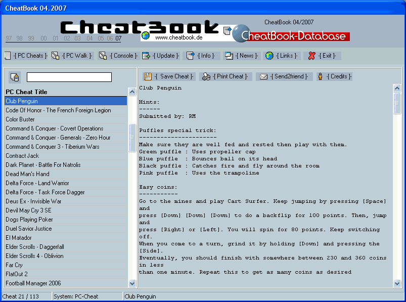 CheatBook Issue 04/2007