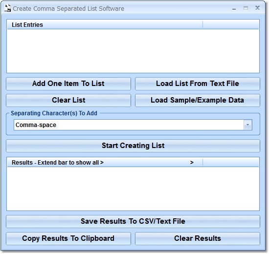 Create Comma Separated List Software