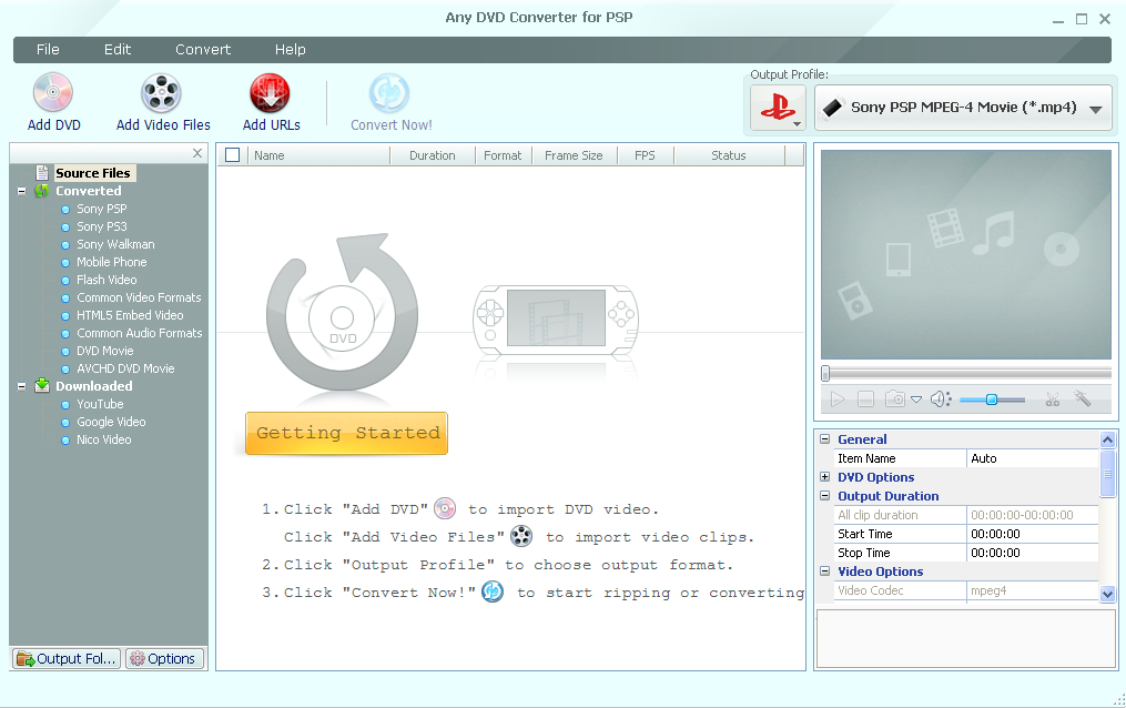 Any DVD Converter for PSP