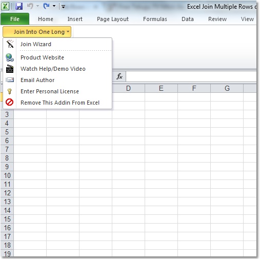 Excel Join Multiple Rows or Columns Into One Long 