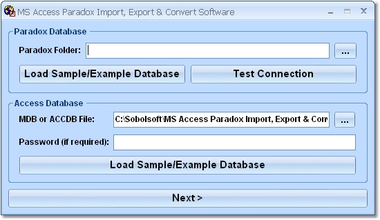 MS Access Paradox Import, Export & Convert Softwar