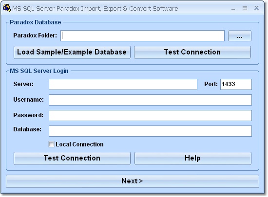 Paradox to MS SQL Server Conversion Software