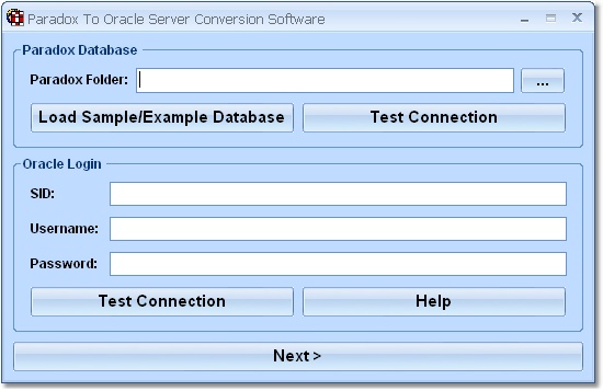 Paradox to Oracle Server Conversion Software