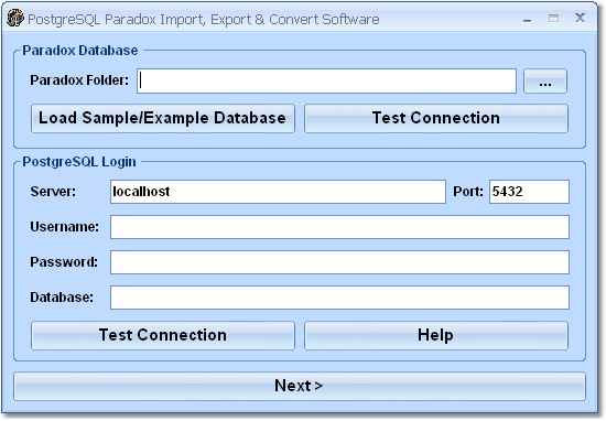 Paradox to PostgreSQL Conversion Software