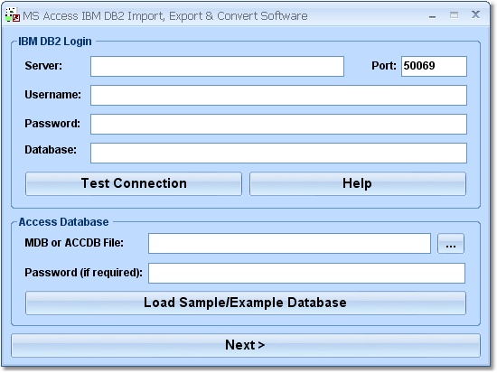 MS Access IBM DB2 Import, Export & Convert Softwar