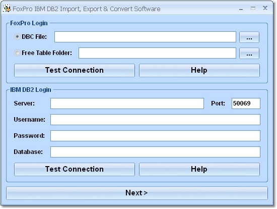 FoxPro IBM DB2 Import, Export & Convert Software