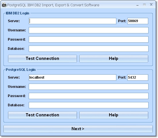 PostgreSQL IBM DB2 Import, Export & Convert Softwa