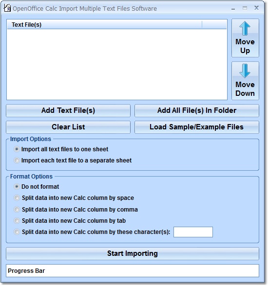 OpenOffice Calc Import Multiple Text Files Softwar