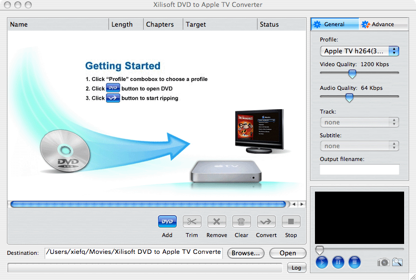Xilisoft DVD to AppleTV Converter Mac