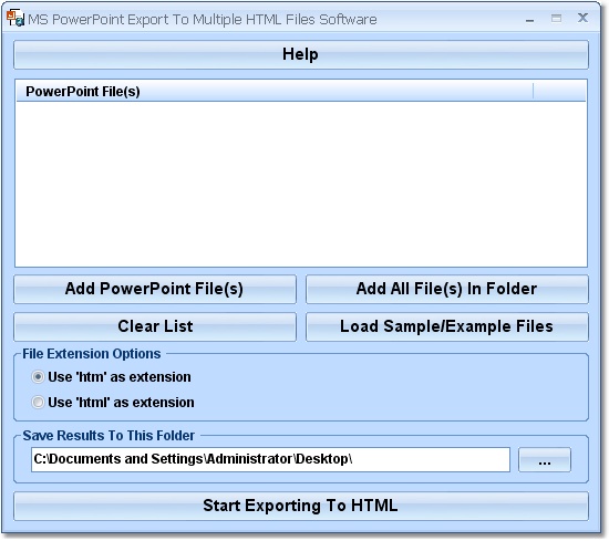 MS Powerpoint Export To Multiple HTML Files Softwa