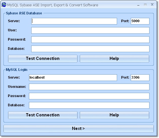 MySQL Sybase ASE Import, Export & Convert Software