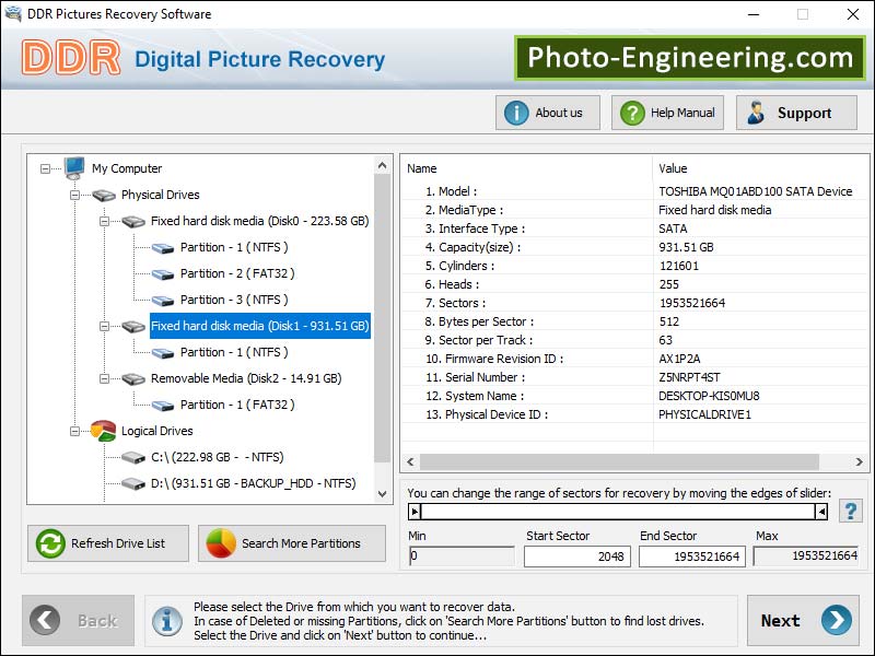 Photo regaining software, digital snaps restoration tool, USB drive restoration program, HDD picture retrieving utility, retrieve missing photographs, flash drive photo recovery software, photo undelete program, digital camera photo regaining tool