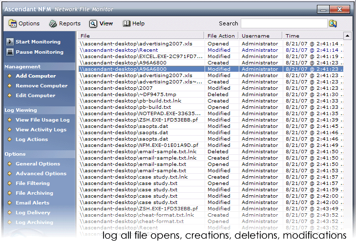 Ascendant NFM - Network File Monitor