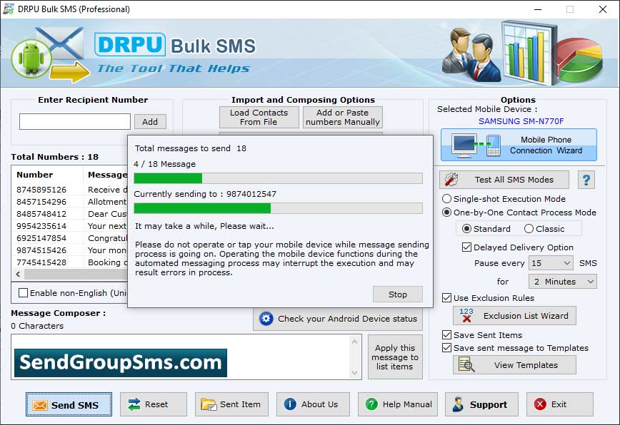 Free, download, bulk, SMS, software, transfer, share, messages, worldwide, national, international, mobile, phone, contact, numbers, program, supports, Windows, operating, system, transmit, job, alerts, products, updates, notifications, target, users