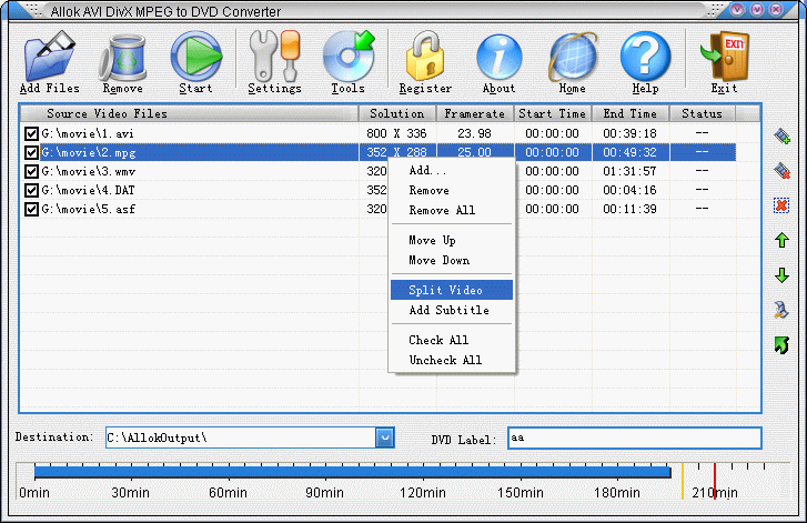 AVI DivX MPEG DVD Converter