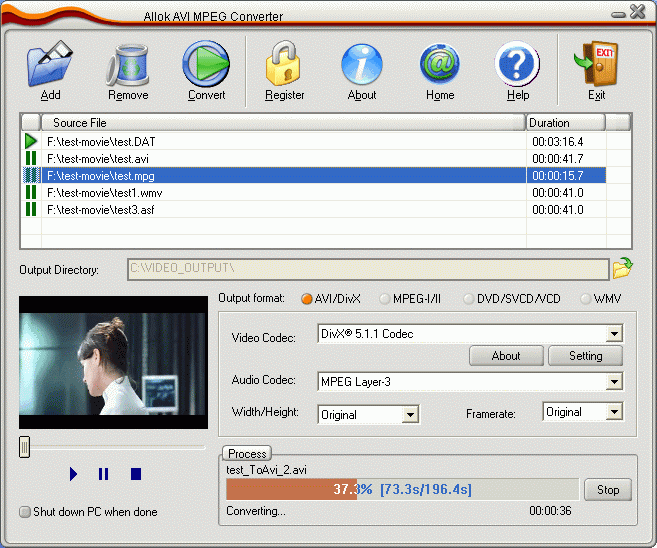 Allok AVI To MPEG Converter