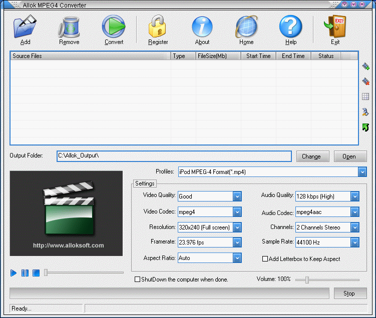Allok MP4 Converter