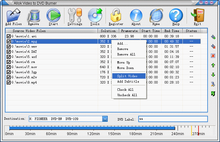 Allok Video DVD Burner