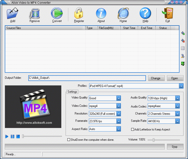 Allok Video MP4 Converter