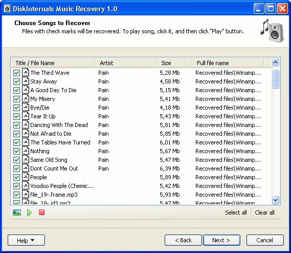 DiskInternals Music Recovery