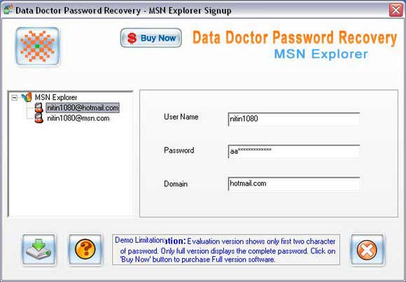 MSN Explorer Password Rescue Tool