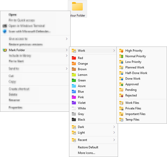 Folder Marker Home - Changes Folder Colors