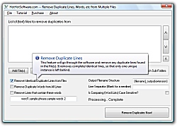Remove or delete duplicate lines or duplicate word